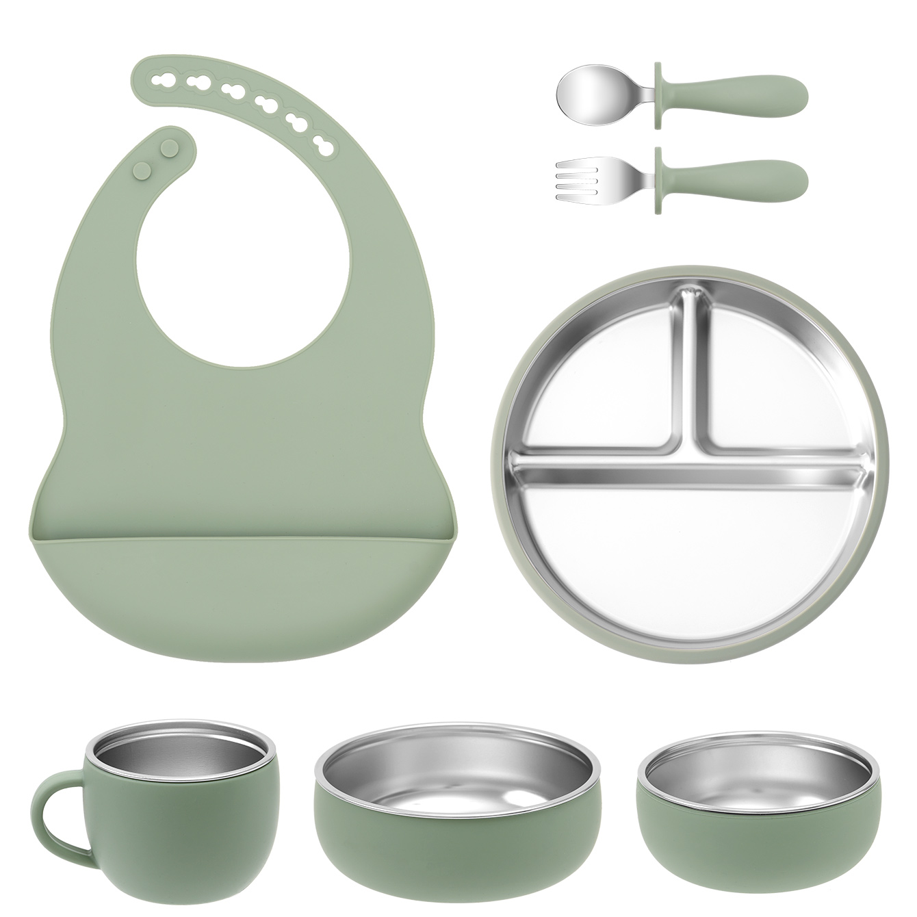 7PCS Stainless Steel Detachabl - Baby Food Menu recension och pris